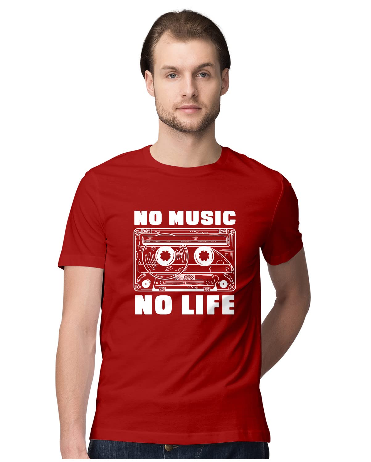 Oversized T-Shirt Santa Claus Playing Acoustic Guitar Men's Women's Unise 100% Cotton White; _SCPAGUITUNQ-White XL Oversized_bz