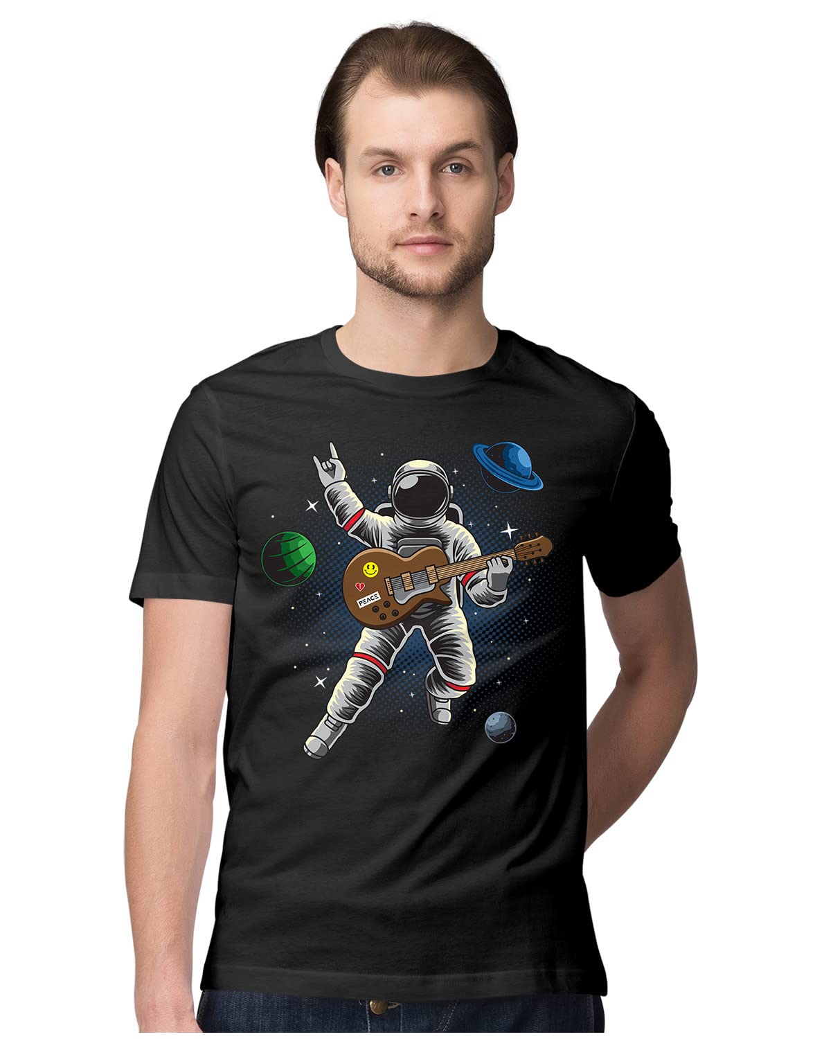 Oversized T-Shirt Sloth Sleeping On The Moon Men's Women's Unise 100% Cotton Black; _SLSLEMNUNQ-Black XL Oversized_bz