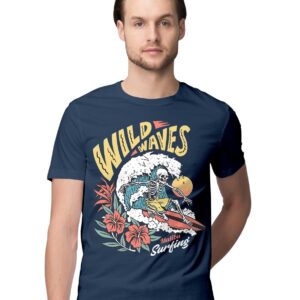 Oversized T-Shirt Synthwave Sunset Men's Women's Unise 100% Cotton Black; _SYNTHWUNQ-Black L Oversized_bz
