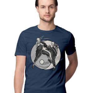 Oversized T-Shirt Synthwave Sunset Men's Women's Unise 100% Cotton Black; _SYNTHWUNQ-Black 2XL Oversized_bz