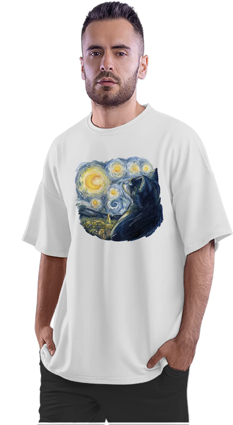 Plain Oversized T-Shirt Men's Women's Unise Fit 100% Cotton Black; _PLNOSM-Black M Oversized_bz