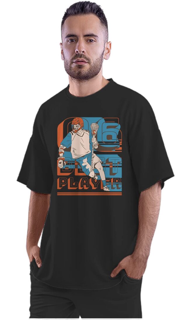 Oversized T-Shirt Best Dad in The Galay Men's Women's Unise 100% Cotton Black; _PT_2667